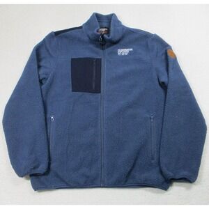 Scandinavian Explorer Jacket Mens XL Blue Fleece Full Zip Sherpa‎ Outdoor Warm